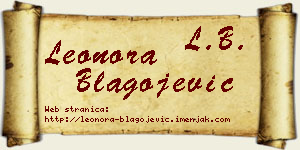 Leonora Blagojević vizit kartica